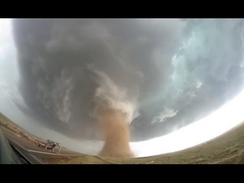 CLOSE RANGE TORNADO - RARE 360 DEGREE VIEW!  Wray, CO 05.07.2016 *loud audio-our bad!*