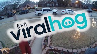 Neighbor Chases down Suspected Burglar || ViralHog