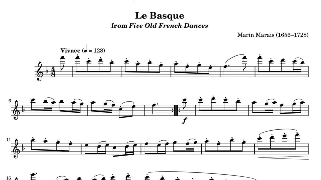 M. Marais " Le Basque " / accompaniment/backing