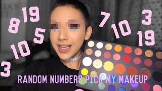 RANDOM NUMBERS PICK MY MAKEUP CHALLENGE | Beauty by Aaron