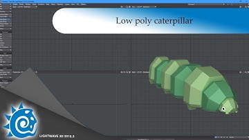 Lightwave 3D - Low poly caterpillar