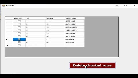 Programming visual basic.net: delete checked rows  from access database and datagridview in VB.net