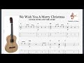 We wish you a merry christmas  guitar notes  chords and tablature