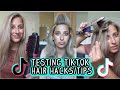 TESTING VIRAL TIKTOK HAIR HACKS & TIPS- SHORT, MEDIUM, & LONG HAIRSTYLES