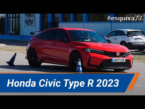 Honda Civic Type R 2023 - Maniobra de esquiva (moose test) y eslalon | km77.com