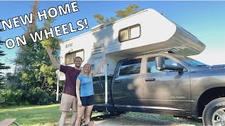 OUR NEW HOME ON WHEELS! Buying a Used Truck Camper to Live in FULL TIME!! (Lance 815)