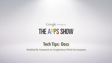 NWE Tech Tips - Google Docs - Templates