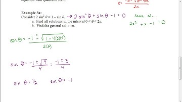 Lesson 5.7 Solving Trig Equations in Quadratic Form
