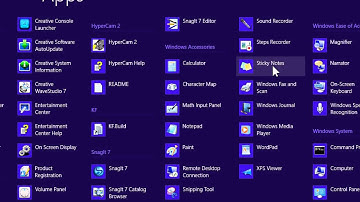 Windows 8.0 Professional - Create a New Sticky Note