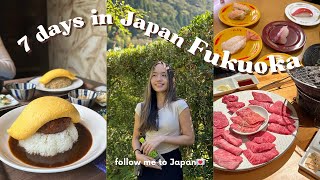 Follow me to Japan // Fukuoka vlog, Hakata, sushi, omelette rice, what I ate in Japan