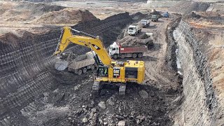 Amazing Caterpillar 6015B Excavator Loading Mercedes & MAN Trucks - Sotiriadis Mining Works