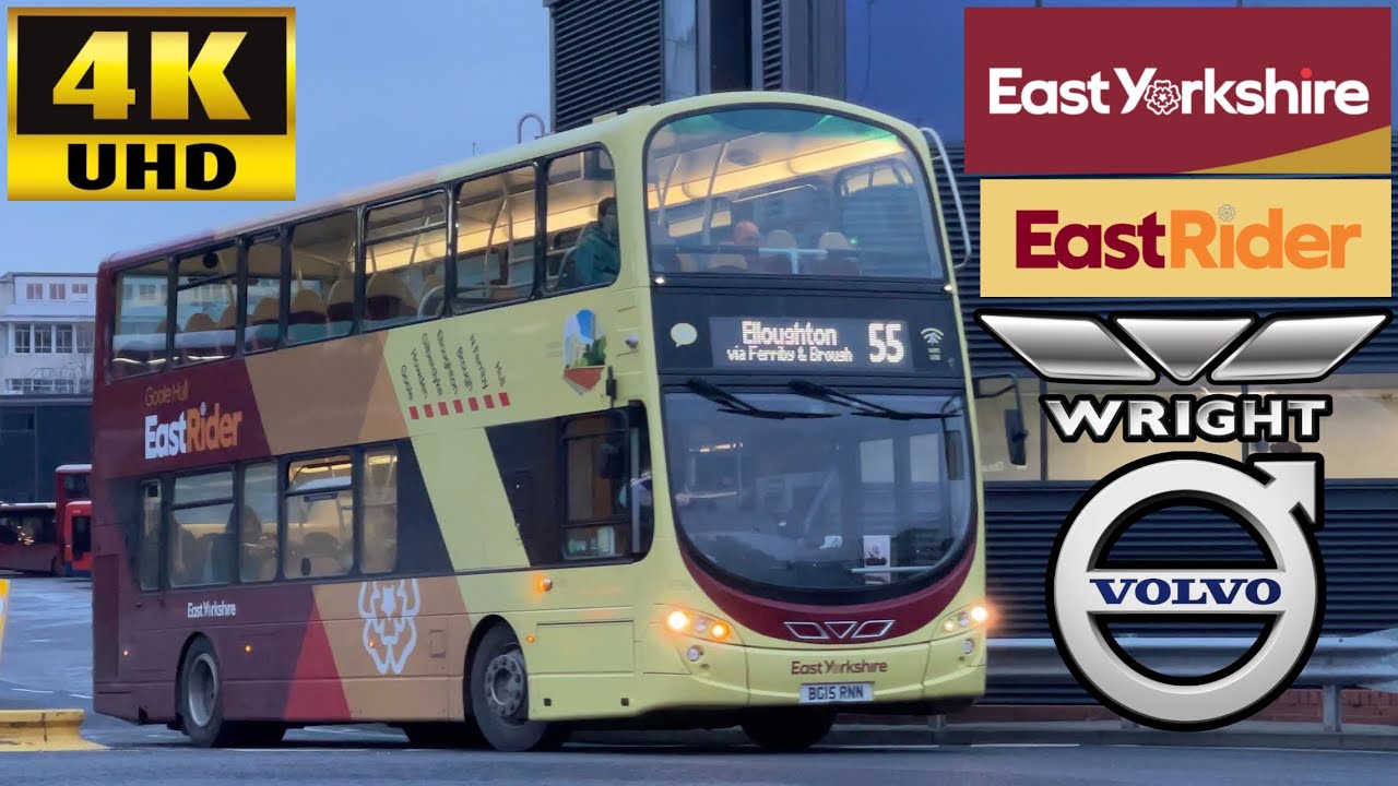 [East Yorkshire: Eastrider 55 Goole to Hull via Eastrington & Eastfield] Wright Gemini2 Volvo B9TL