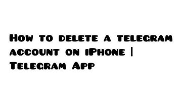 How to delete a telegram account on telegram app on iPhone