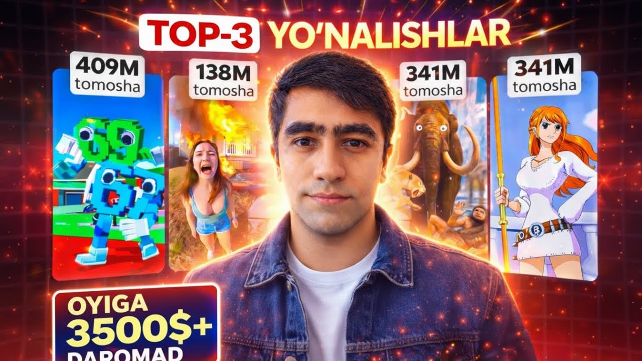 Top 3- shorts nishalar oyiga 3.500 daromad qila olasiz youtubedan pul topish sirlari