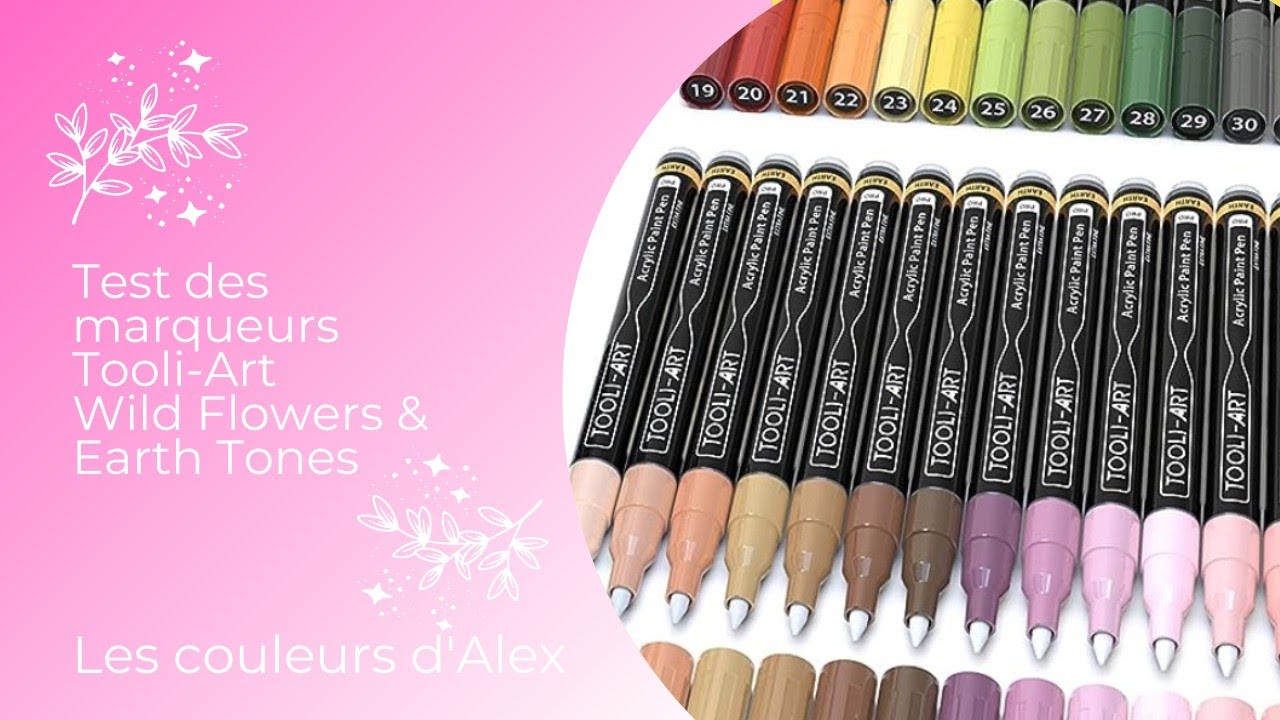 Test des marqueurs Tooli-Art Wild Flowers & Earth Tones