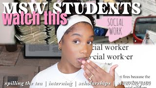 What grad school is REALLY like for MSW students! interning, mental health, no money! + more đ