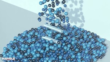 Simulating Blue Marble Balls Rigid Body Simulation | Blender Satisfying Animation V12