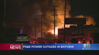 4-Alarm Fire Destroys Warehouse, Downs Power Lines