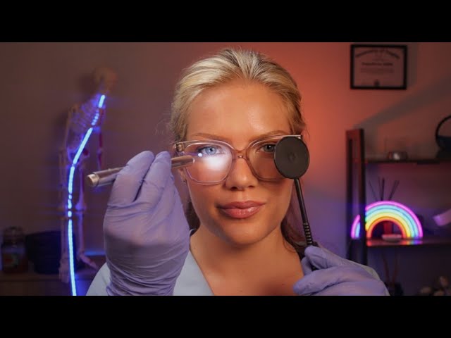 ASMR Teste de Olhos 👁️ Atenção Visual, Luzes, Cuidado, Sussurros