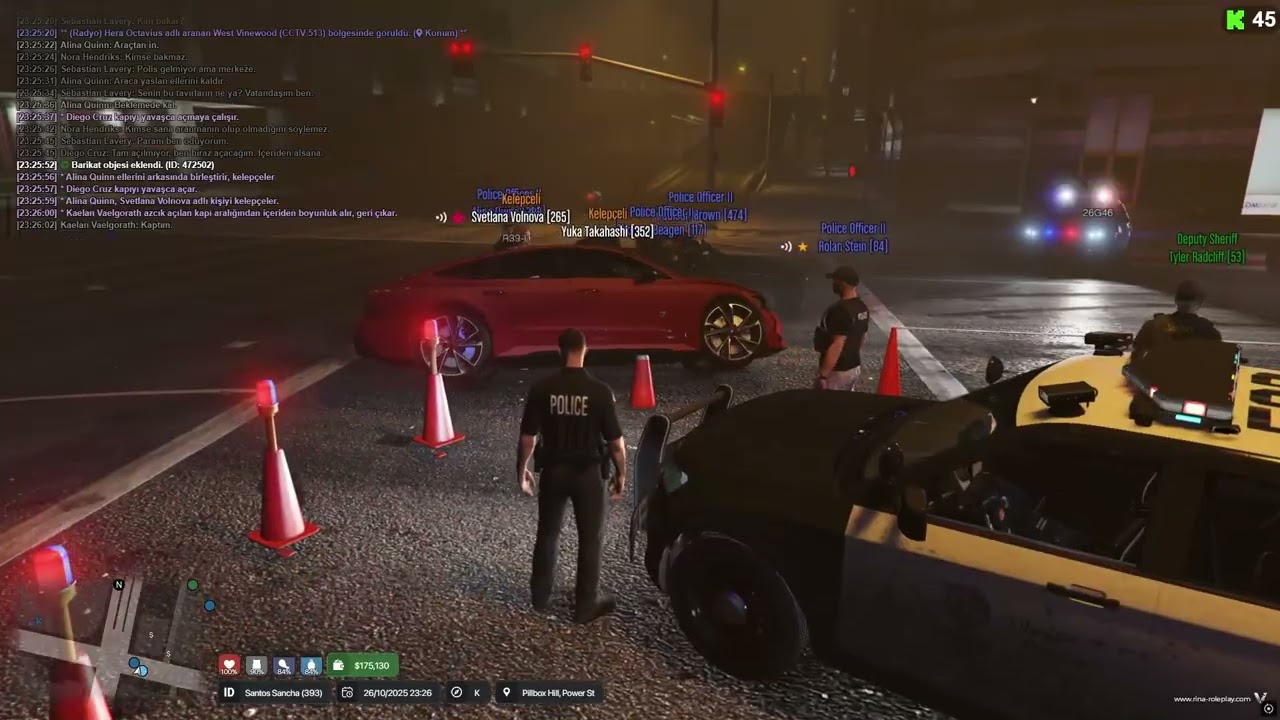 Devrilen Ambulansa Müdahale Ettik | Trafik Polisi | GTA V Türkçe RP (www.rina-roleplay.com)