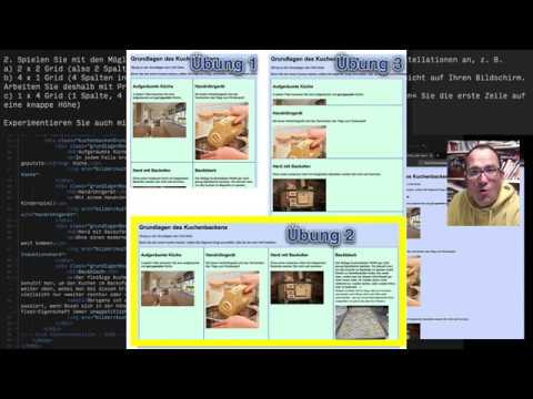 CSS-Grid 1: Übung zu den Grundlagen (mit Lösungen) (deutsch)