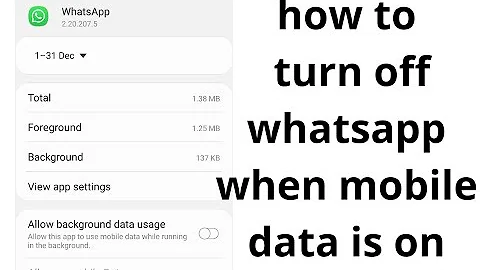how to turn off whatsapp when mobile data is on | disable mobile data for whatsapp