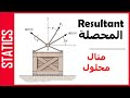 STATICS: Resultant Force 2D  - مثال - محصلة القوي