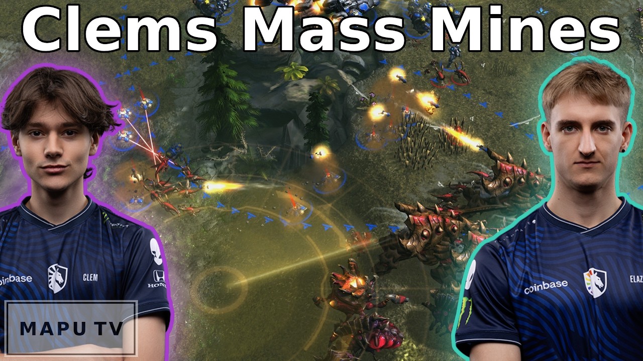 Clems Mass Widowmine Style! Clem vs Elazer - Bo3 - (StarCraft 2)