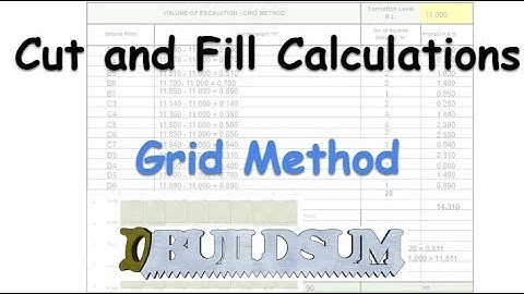Cut and Fill Calculations