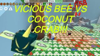 Beating The Coconut Crab With The Gifted Vicious Bee!!! (Bee Swarm Simulator)