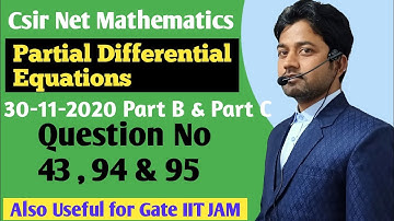 #122 | CSIR NET PDE Solutions | Csir net Mathematics  | 30-11-2020 PDE | Gate | Csir Net |Pk Sharma