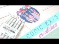 SWATCHES! Copic Sketch markers EX-5 set