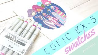 SWATCHES! Copic Sketch markers EX-5 set