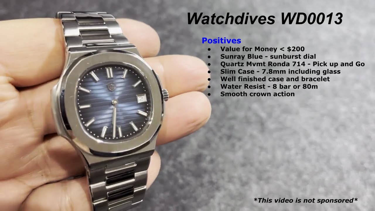 watchdives WD0013 美品 室内着用のみ WD0013 v2 slate blue initial 