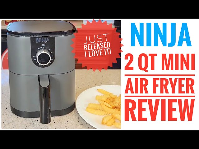  Ninja AF080 Mini Air Fryer, 2 Quarts Capacity, Compact,  Nonstick, with Quick Set Timer, Grey : Home & Kitchen