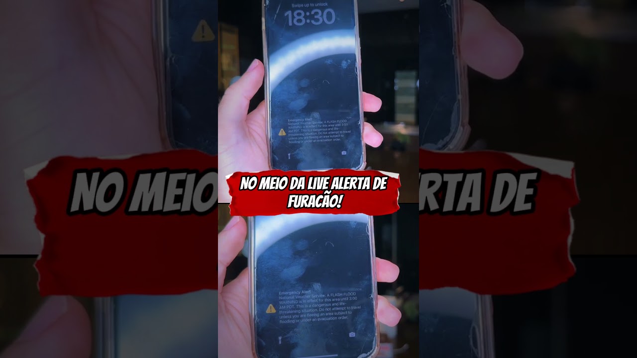 alerta de furacão no meio da live!  
