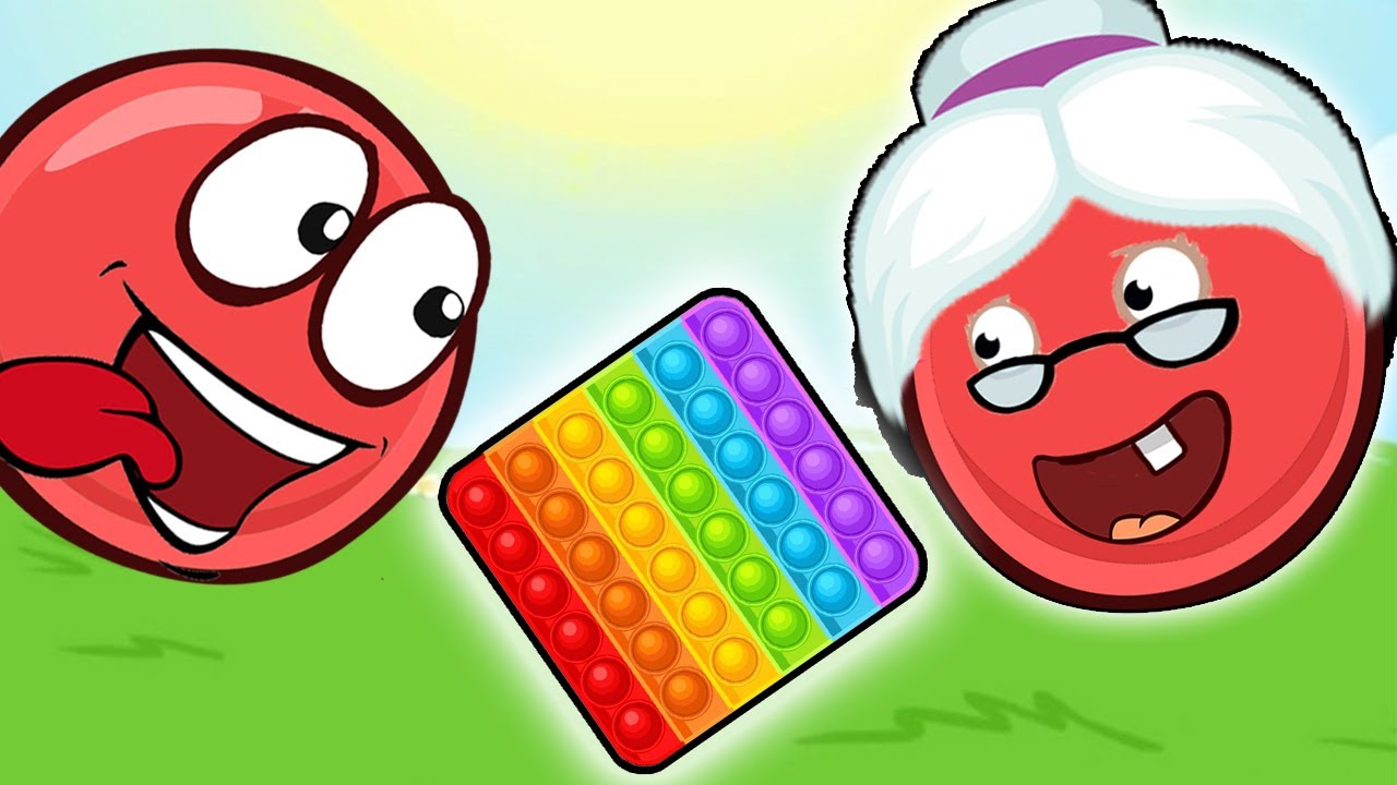 Включи несносный шарик. Красный шарик и бабушка. Красный шарик спасает бабушку. Красный шар спасает бабушку играть.