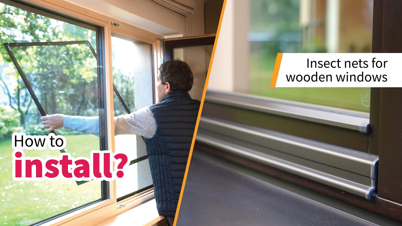 Window Net Installation How to install? Insect nets for wooden windows - YouTube