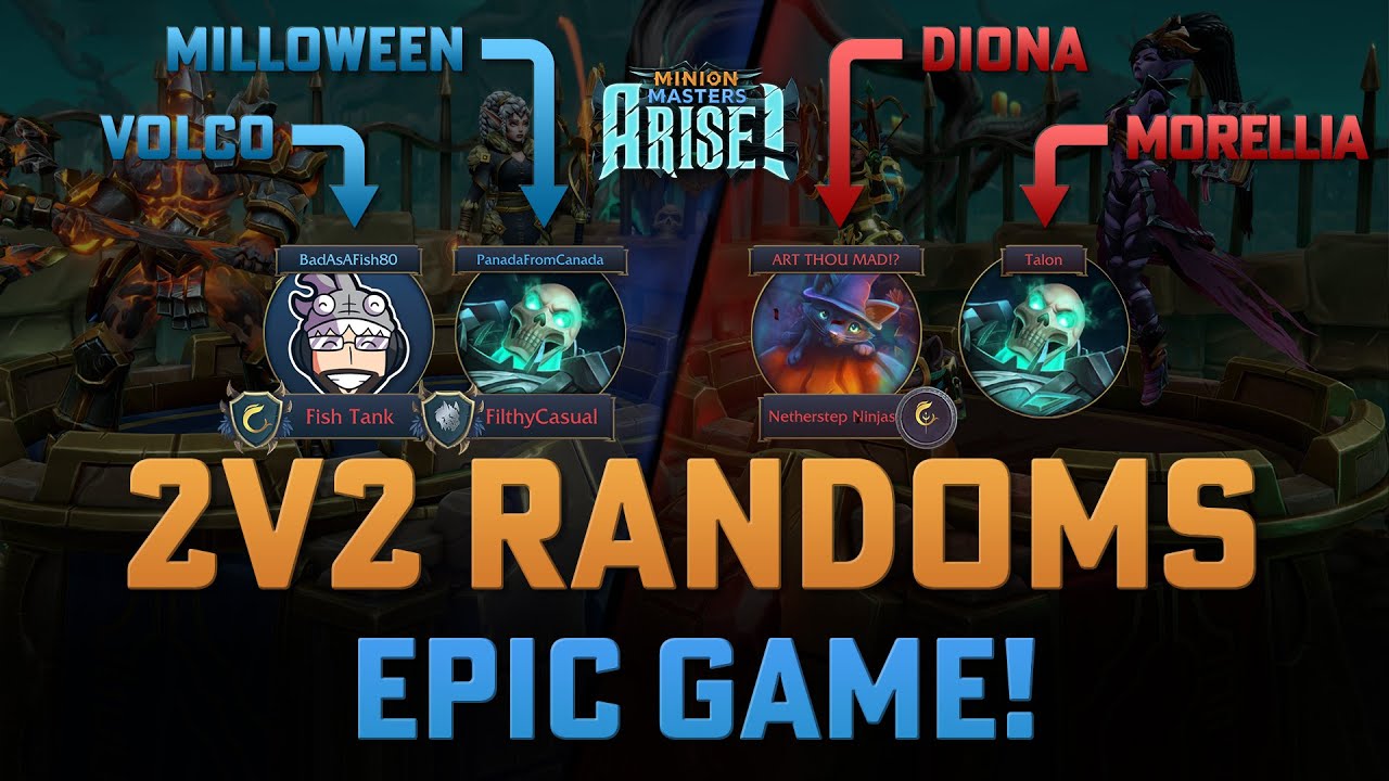 Minion Masters 2v2 Randoms Epic Match Decks & Explained Volco