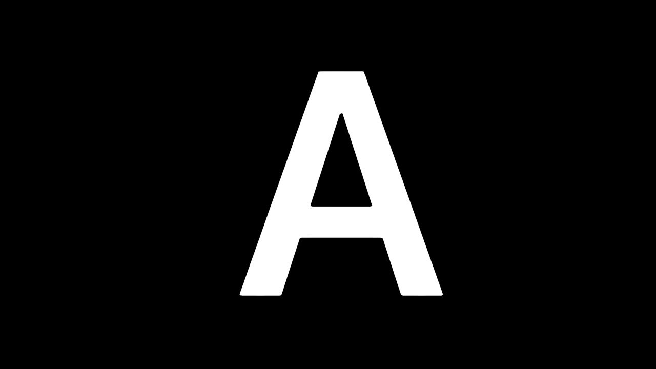 Буквы на черном фоне мем A - YouTube