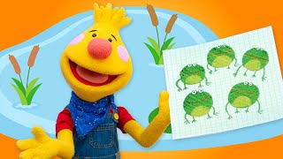 Five Little Speckled Frogs | Sing Along With Tobee