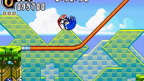 Sonic Advance 2 (GBA) Walkthrough - Part 1 - Leaf Forest Zone (Sonic)