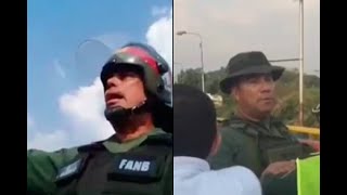 Las dos caras de lo que se vive en el paso fronterizo entre militares de Colombia y Venezuela