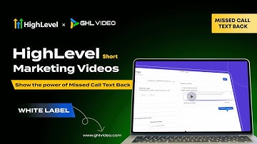 Missed Call Text Back Marketing Video | HighLevel Feature Demo