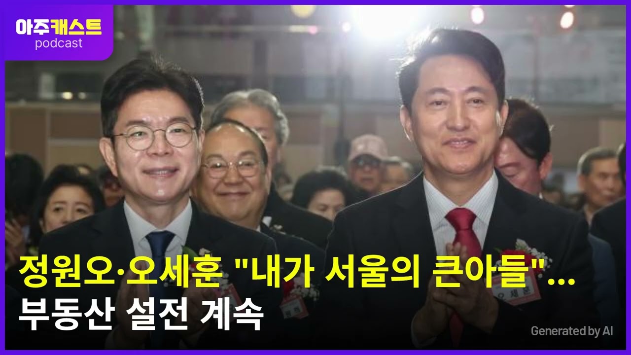 정원오·오세훈 내가 서울의 큰아들…부동산 설전 계속