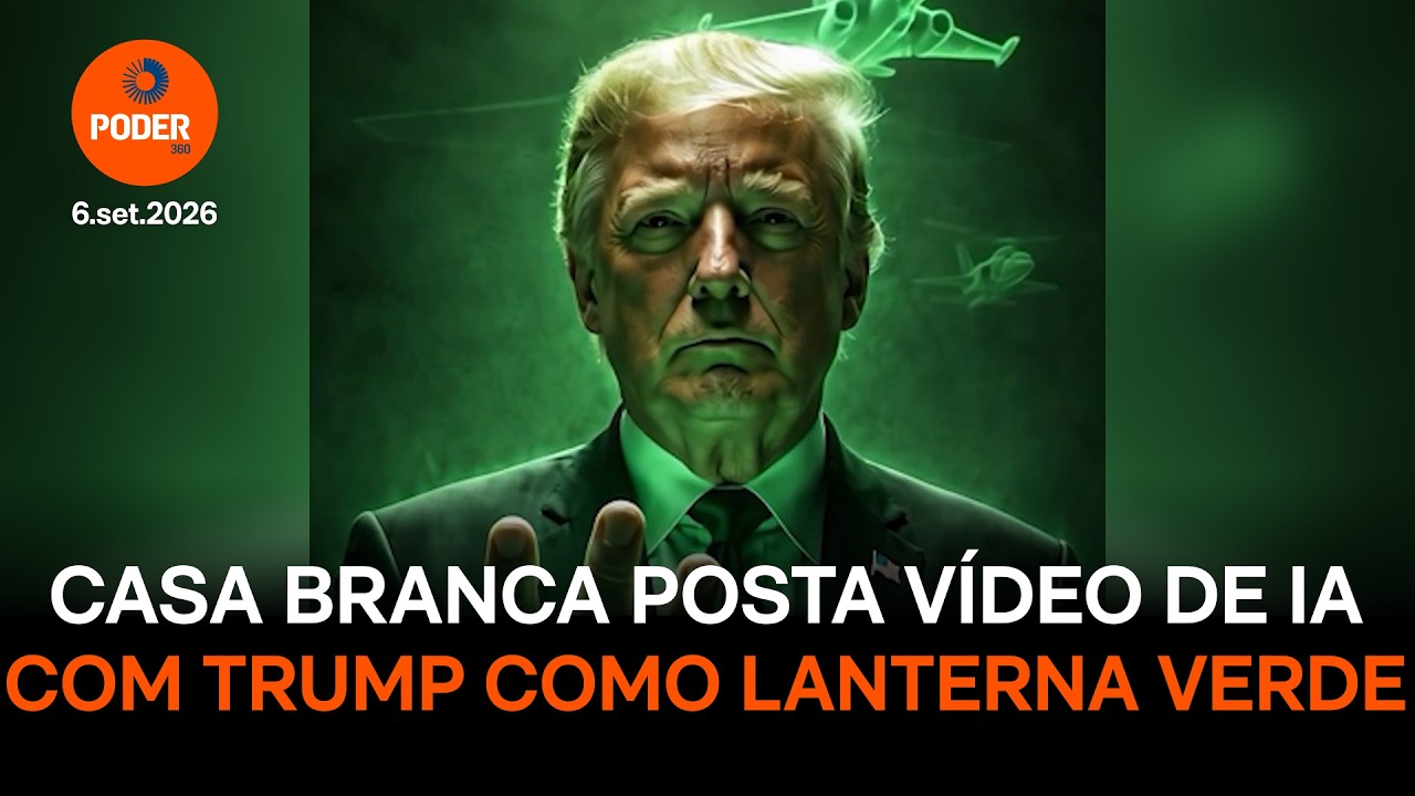 Casa Branca posta Trump como Lanterna Verde barrando imigrantes