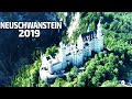 Neuschwanstein castle in Germany. Aerial 4K drone video. Ultra HD