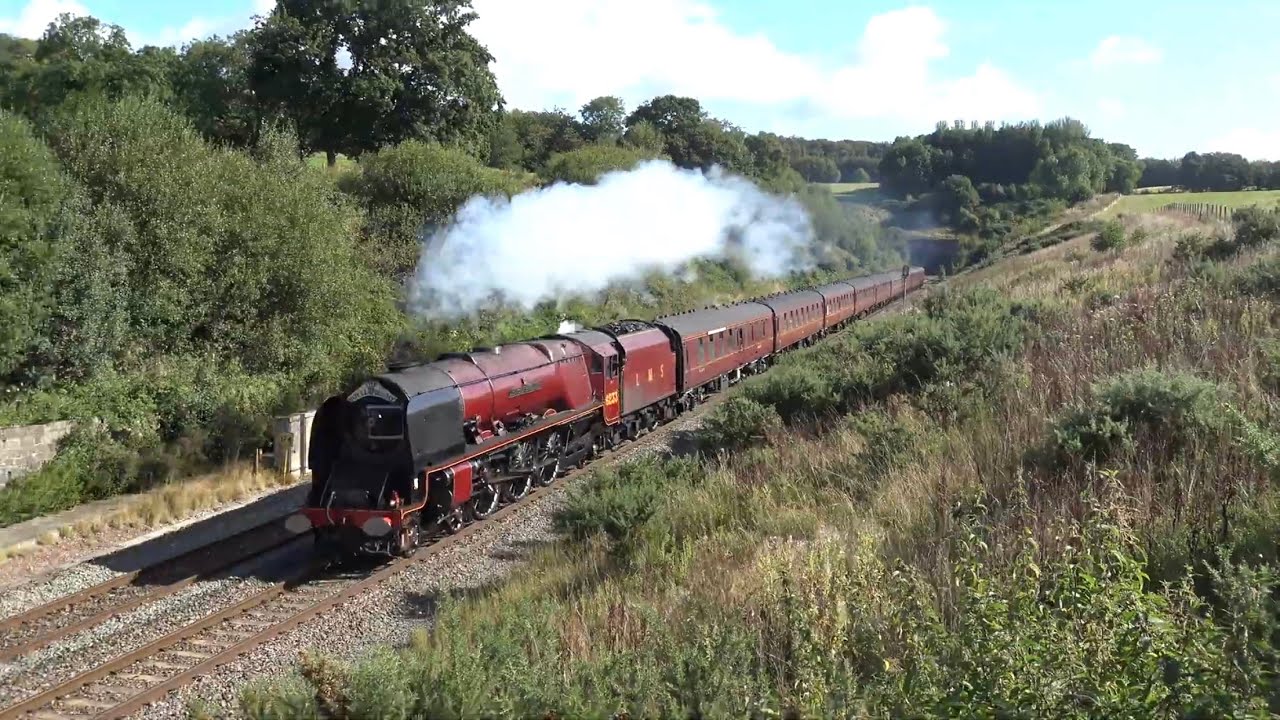 (4K) No’ 46223 Duchess Of Sutherland.  The Royal Duchy @ Whiteball Summit 01.09.19