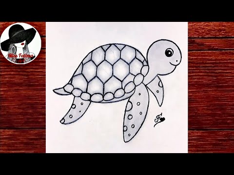 Простые Рисунки Карандашом | Как Нарисовать Черепашку Очень Легко | Милые Рисунки