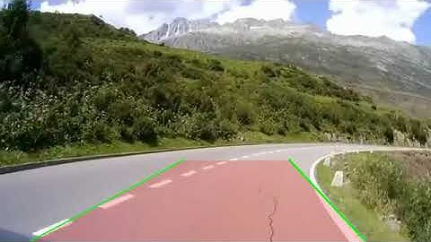 Lane detection via Hough Transform - turn